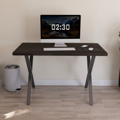 Vida Designs Gaming Desk With X Shape Legs, Walnut