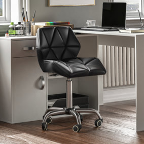 Vida Designs Geo Black Office Swivel Chair PU Faux Leather