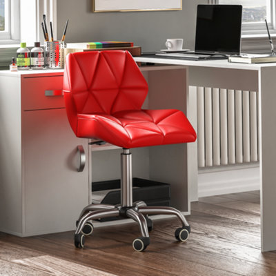 Vida Designs Geo Red Office Swivel Chair PU Faux Leather