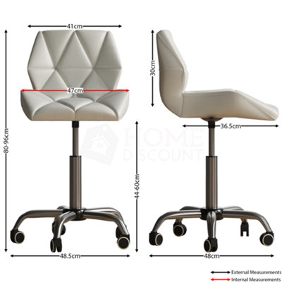 Vida Designs Geo White Office Swivel Chair PU Faux Leather