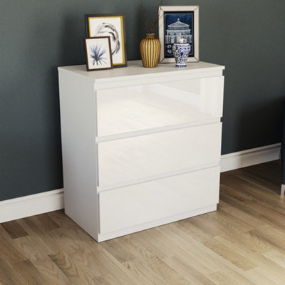 Vida Designs Glinton 3 Drawer Chest (100% FSC), White