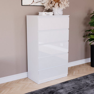 Vida Designs Glinton 5 Drawer Chest (100% FSC), White