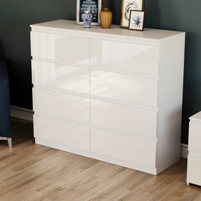 Vida Designs Glinton 8 Drawer Chest (100% FSC), White