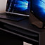 Vida Designs Huby Black Computer Desk Workstation with Keyboard Tray