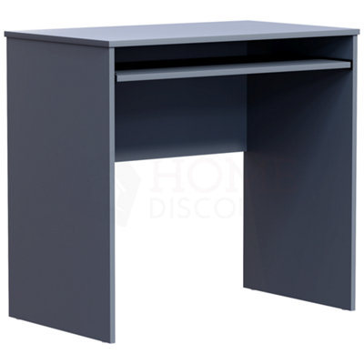 Vida Designs Huby Grey Computer Desk Workstation with Keyboard Tray