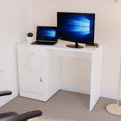 Small white deals gloss computer desk