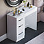 Vida Designs Hulio White 3 Drawer Bedroom Vanity Dressing Table