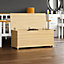 Vida Designs Leon Storage Ottoman Pine Storage Bench Chest Bedroom Living Room 