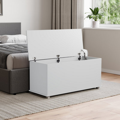 POUF CONTENITORE RETTANGOLARE IN STOFFA GRIGIO