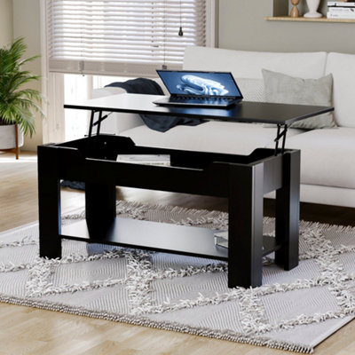 Vida Designs Lift Up Coffee Table, Black