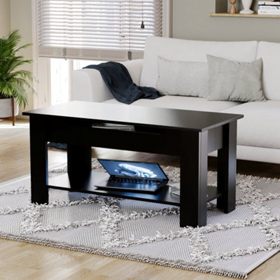 Vida Designs Lift Up Coffee Table, Black
