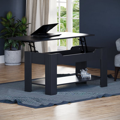 Vida Designs Lift Up Coffee Table, Black