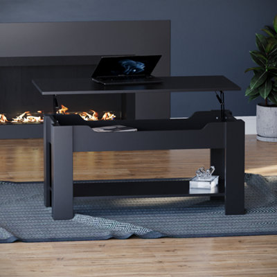 Vida Designs Lift Up Coffee Table, Black