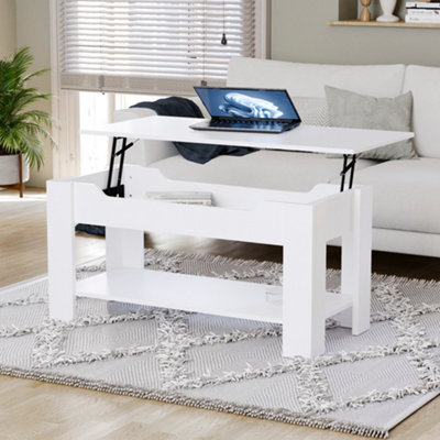 Vida Designs Lift Up Coffee Table, White