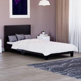 Vida Designs Lisbon Black 3ft Single Faux Leather Bed Frame