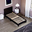 Vida Designs Lisbon Black 3ft Single Faux Leather Bed Frame