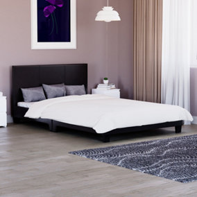 Vida Designs Lisbon Black 4ft Small Double Faux Leather Bed Frame