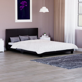 Vida Designs Lisbon Black 4ft6 Double Faux Leather Bed Frame