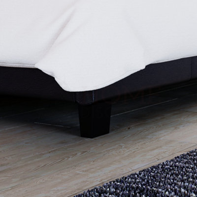 Vida Designs Lisbon Black 4ft6 Double Faux Leather Bed Frame