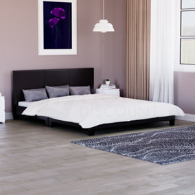 Vida Designs Lisbon Black 5ft King Size Faux Leather Bed Frame