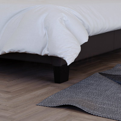 Vida Designs Lisbon Brown 5ft King Size Faux Leather Bed Frame