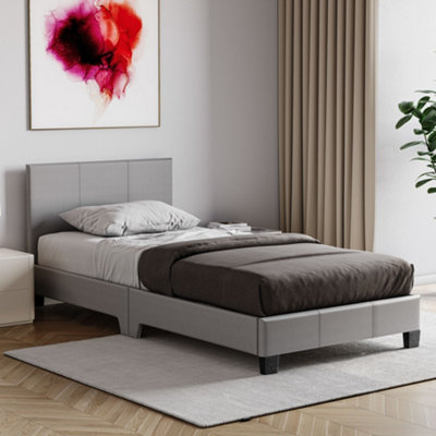 Vida Designs Milan Kingsize bed, 1,5 m, bedframe, massief grenenhout, hoofdeinde, lage voet, slaapkamermeubilair, wit