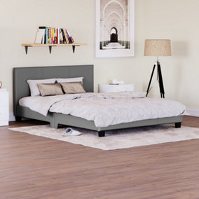 Vida Designs Lisbon Grey 4ft6 Double Faux Leather Bed Frame