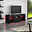 Vida Designs Luna Black 1 Drawer TV Unit Sideboard Cabinet