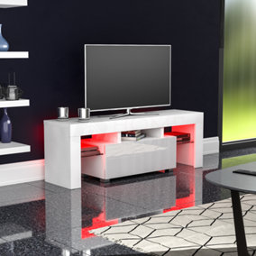 Vida Designs Luna White 1 Drawer TV Unit Sideboard Cabinet