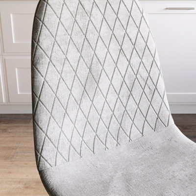 Vida Designs Luton Set of 2 Velvet Dining Chairs, Grey