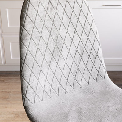 Vida Designs Luton Set of 4 Velvet Dining Chairs, Grey