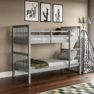 Vida Designs Milan Grey Bunk Bed