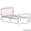 Vida Designs Milan White & Pine 3ft Single Wooden Bed Frame - High Foot End