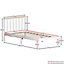 Vida Designs Milan White & Pine 3ft Single Wooden Bed Frame - Low Foot End