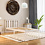 Vida Designs Milan White & Pine 3ft Single Wooden Bed Frame - Low Foot End