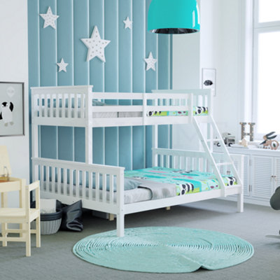 White triple sleeper store bunk bed