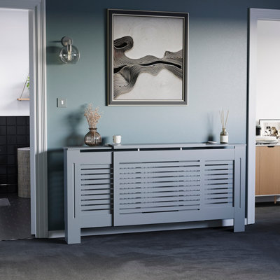 Vida Designs Milton Adjustable Radiator Cover, Dark Grey