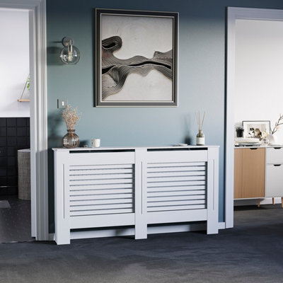 Vida Designs Milton Large White MDF Radiator Cover