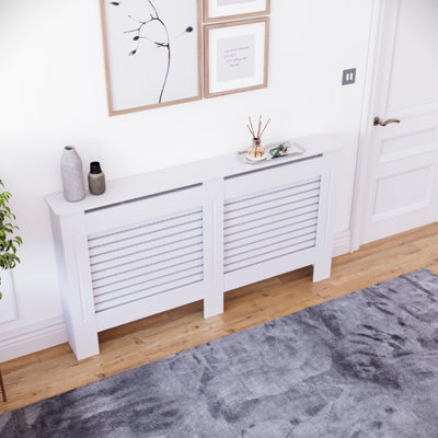 Vida Designs Milton Large White MDF Radiator Cover
