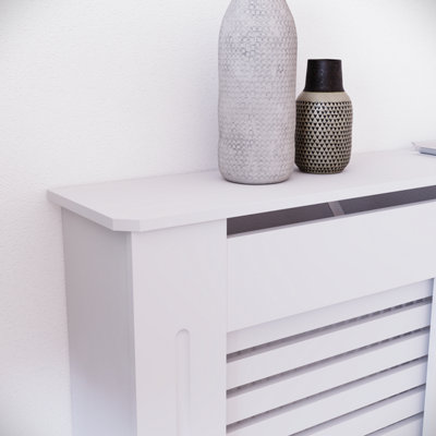 Vida Designs Milton Medium White MDF Radiator Cover