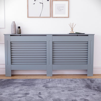 Vida Designs Milton Radiator Cover Dark Grey, Extra Large