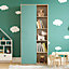 Vida Designs Neptune 1 Door 5 Shelf Wardrobe in Blue & Oak (H)1875mm (W)840mm (D)495mm