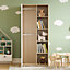 Vida Designs Neptune 1 Door 5 Shelf Wardrobe in White & Oak (H)1875mm (W)840mm (D)495mm