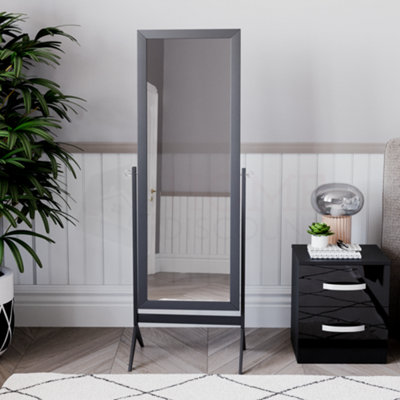 Vida Designs Nishano Black Rectangle Cheval Full Length Freestanding  Mirror