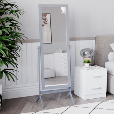 Cheval mirror store with drawer