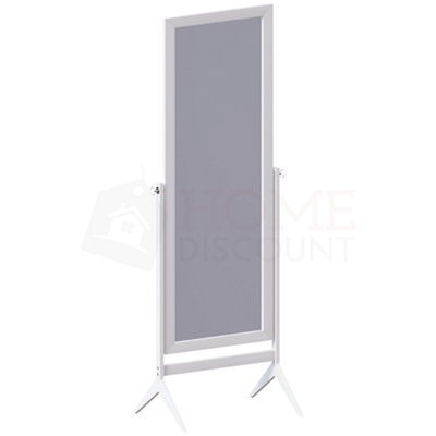 Vida Designs Nishano White Rectangle Cheval Full Length Freestanding Mirror