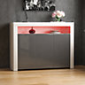 Vida Designs Nova White & Grey 3 Door LED Sideboard Storage Cabinet Cupboard