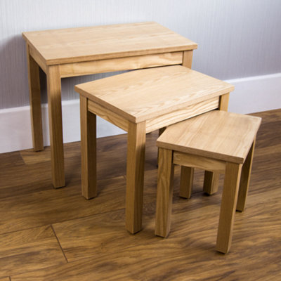Vida Designs Oakridge Nest Of Tables Set of 3 Coffee Side End Table