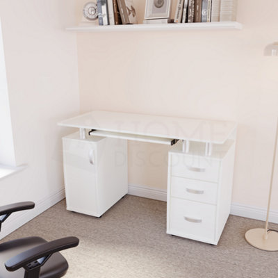 Cheap desk with deals shelves