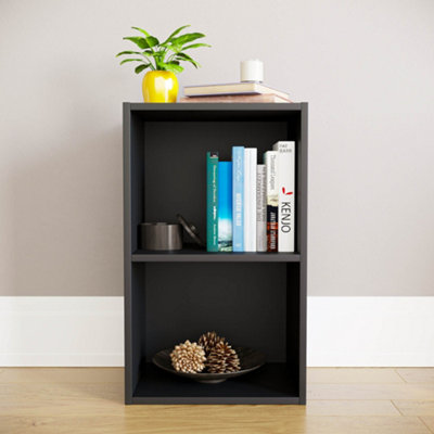 Vida Designs Oxford Black 2 Tier Cube Bookcase Freestanding Shelving ...